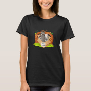 Camiseta Gato  Adote Um Gato Gambá Guaxinins Animal de Esti