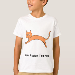 Camiseta Gato alaranjado de salto