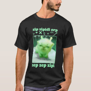 Camiseta Gato Alien Divertido Meme Dank Cringe Mulher Homem