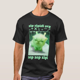 Camiseta Gato Alien Divertido Meme Dank Cringe Mulher Homem