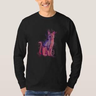Camiseta Gato Alien Espacial de Água Salpicada