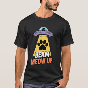 Camiseta Gato Alien OVNI Me Leva Gato Divertido