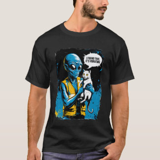 Camiseta Gato Alien Pixel Retro SciFi Humor 5