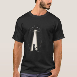 Camiseta Gato Alien UFO Espaçonave Sci Fi Galaxy Extrat