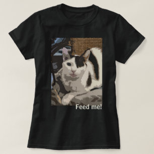 Camiseta Gato "Alimente-me!"