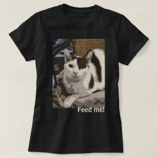 Camiseta Gato "Alimente-me!"