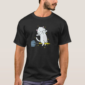 Camiseta Gato ama Dardos Esporte Hobby Animal de Estimação