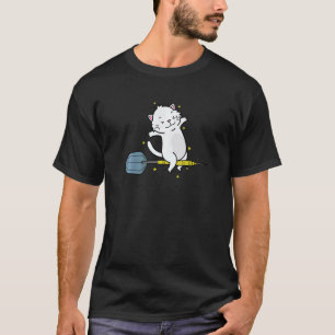 Camiseta Gato ama Dardos Esporte Hobby Animal de Estimação