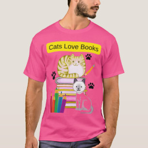 Camiseta Gato Ama Livros