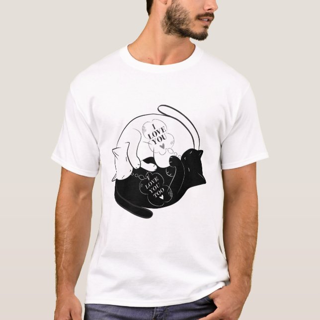 Camiseta gato ama seu gato (Frente)