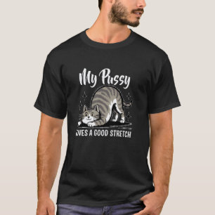 Camiseta Gato Ama Um Bom Esticar Humor Meme Sarcástico
