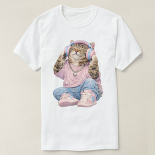 Camiseta Gato Amante da Música