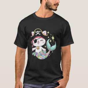 Camiseta Gato Amante de Sirena Pirata Dono de Gatinho Homen