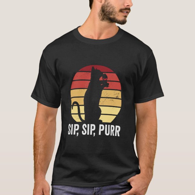 Camiseta Gato Amante de Vinho (Frente)