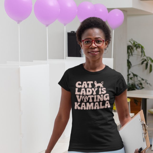 Camiseta Gato amante expressa apoio à campanha de Kamala (Criador carregado)