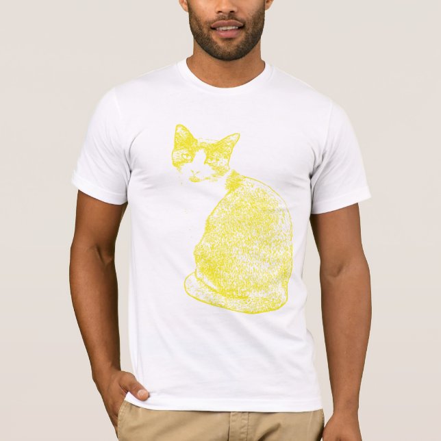 Camiseta Gato amarelo (Frente)