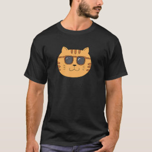 Camiseta Gato Amarelo Fofo Gatinho Bichinho Usa Óculos