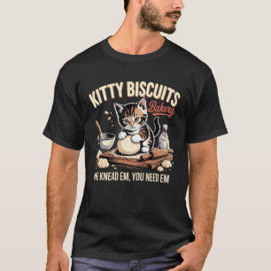 Camiseta Gato Amassando Biscoitos de Gatinho Padaria Nós Am
