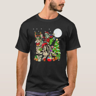 Camiseta Gato American Shorthair Chris montando Rena Santa