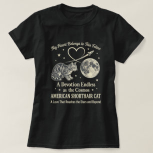 Camiseta Gato American Shorthair Espaço Cósmico Arte