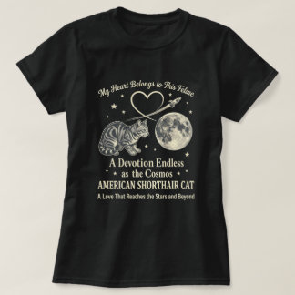 Camiseta Gato American Shorthair Espaço Cósmico Arte