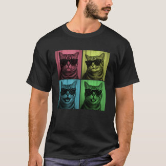 Camiseta Gato americano de pelo curto engraçado amante arte