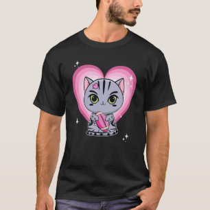 Camiseta Gato Americano de Pelo Curto Fofo Futebol Rosa
