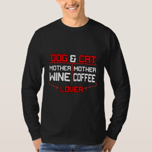 Camiseta Gato Amp Cão Mãe Vinho 27