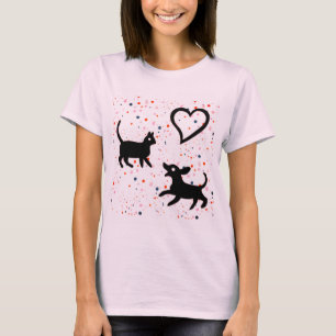 Camiseta gato, animal, cão