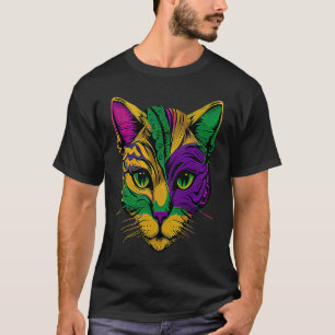 Camiseta Gato Animal Carnaval Mardi Gras Bufa Gato Mardi G