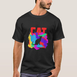 Camiseta Gato Animal Mosaico Puzzle