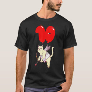 Camiseta Gato Anjo Fofo Aniversário de 10 anos Festa de Bal