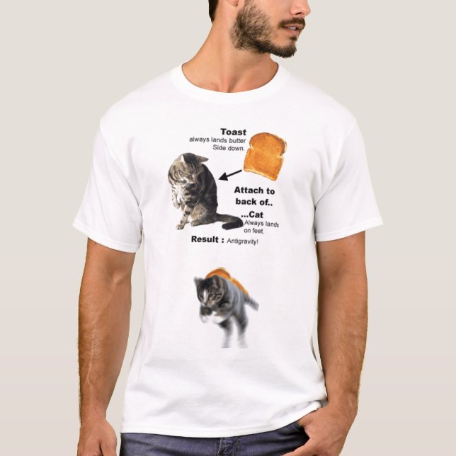 Camiseta Gato antigravitante (Frente)