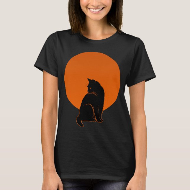 CAMISETA GATO AO LUAR (Frente)