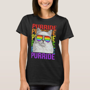 Camiseta Gato Arco-íris Colorido Orgulho Lgbt Purride