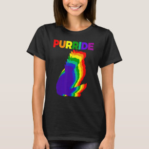Camiseta Gato Arco-íris da Purride Gato Gatinho