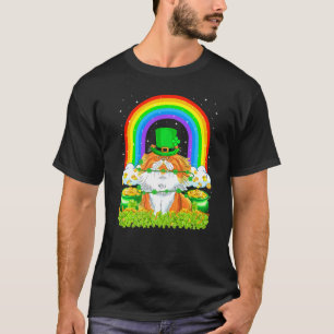Camiseta Gato Arco-íris Leprechaun Gato Persa Dia de São Pa