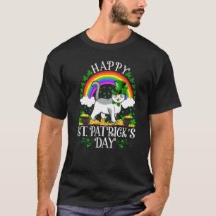 Camiseta Gato Arco-íris Vintage Gato Dobrado Escocês St Pat