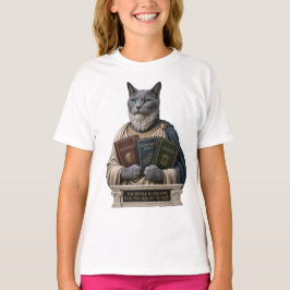 Camiseta Gato Aristóteles Azul Russo