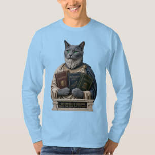 Camiseta Gato Aristóteles Azul Russo