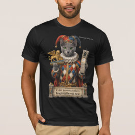 Camiseta Gato Arlequim Azul Russo