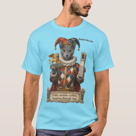 Camiseta Gato Arlequim Azul Russo