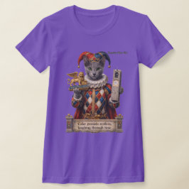 Camiseta Gato Arlequim Azul Russo