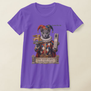 Camiseta Gato Arlequim Azul Russo