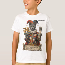 Camiseta Gato Arlequim Azul Russo