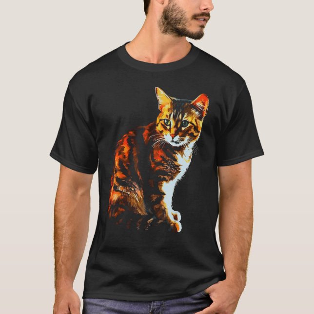 Camiseta Gato-Arte - Gato de Gato-Pet (Frente)