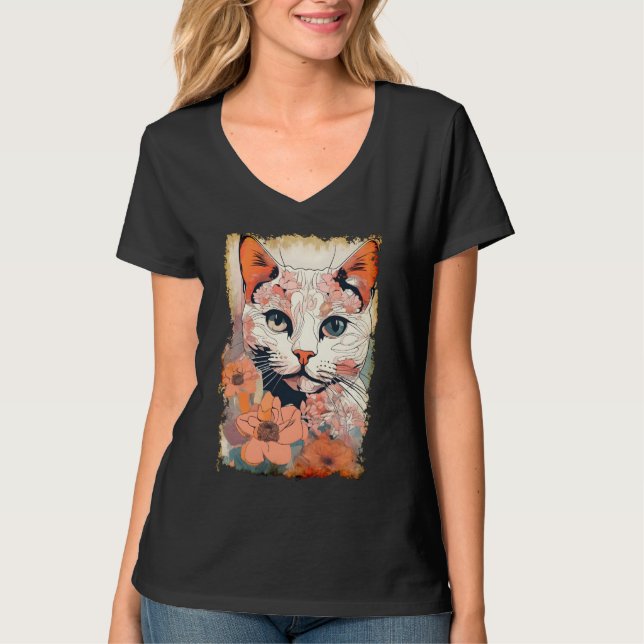 Camiseta Gato Artístico (Frente)