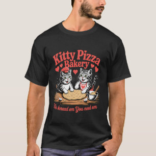 Camiseta Gato Assando Pizza de Kitty Nós Amassamos Eles Voc