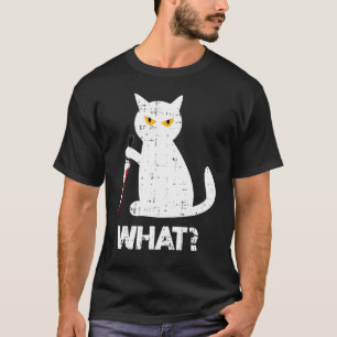 Camiseta Gato Assassino Faca Maldita Figurino Engraçado San