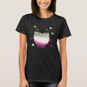 Camiseta Gato Assexuado Orgulho Ace LGBTQ+ Igualdade e Amor